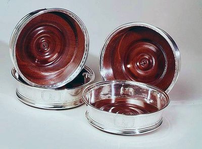 Wine Coaster, Set of Four, George IV, Made by Eley & Fearn by English School
